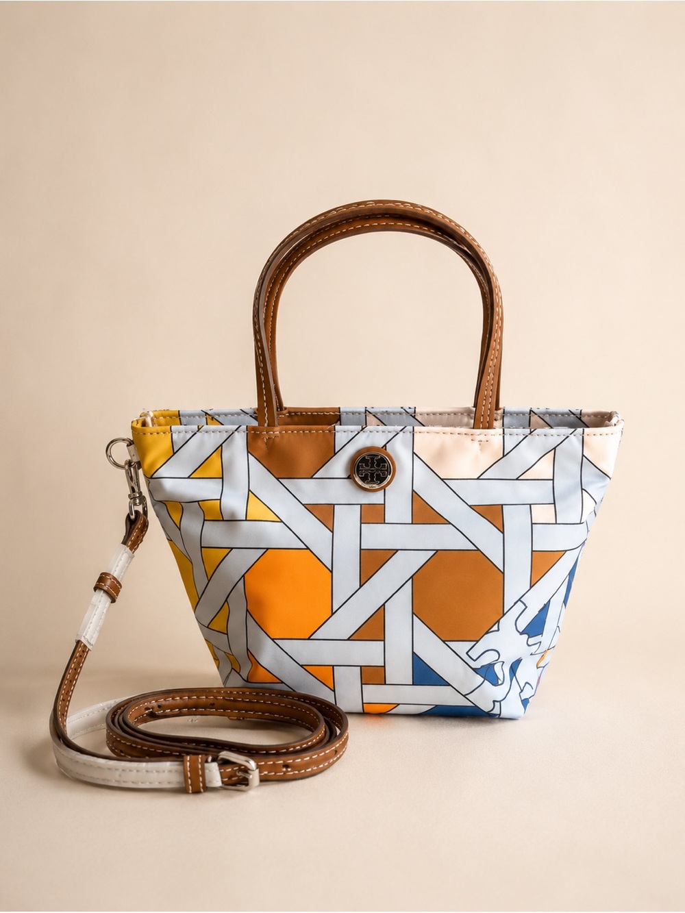 NWT TORY BURCH NYLON PRINTED MINI TOTE - Picture 2 of 10
